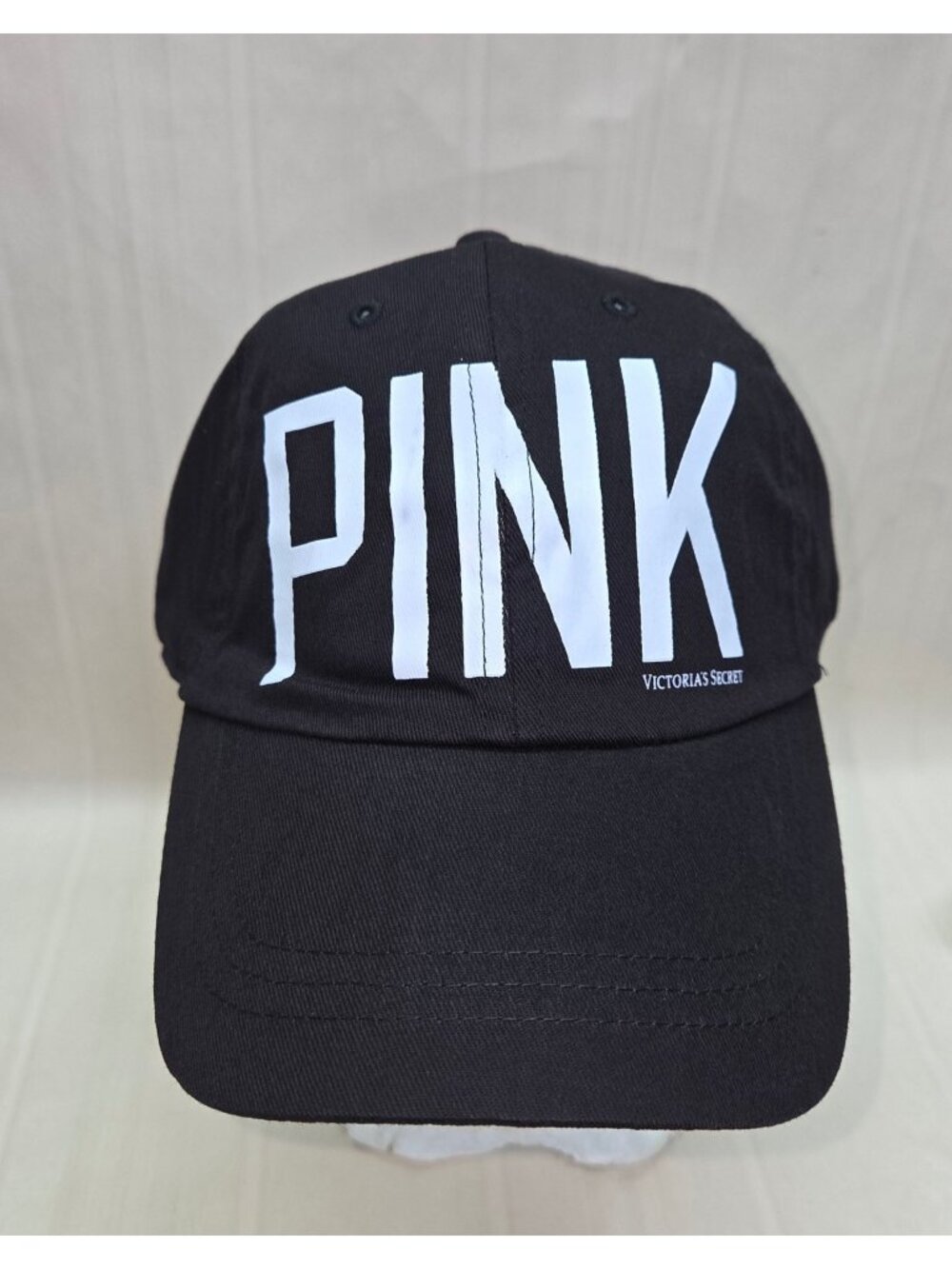 Victoria's Secret PINK Black Hat with White Letters NEW With Defects